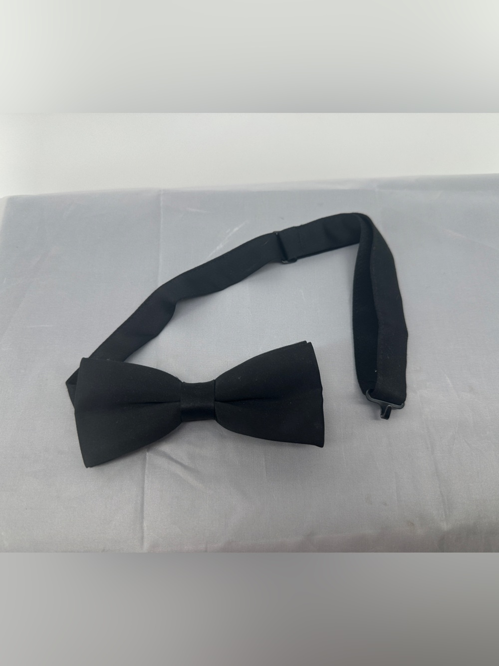 Black silk bow tie